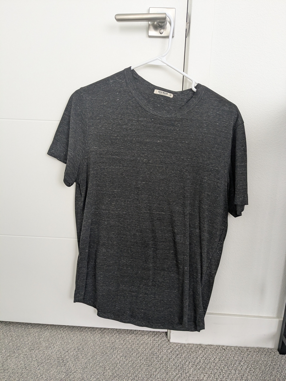 TBuck Mason Charcoal Heather Short Sleeve Crew Tee